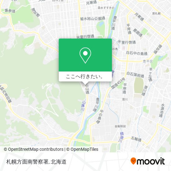 札幌方面南警察署地図