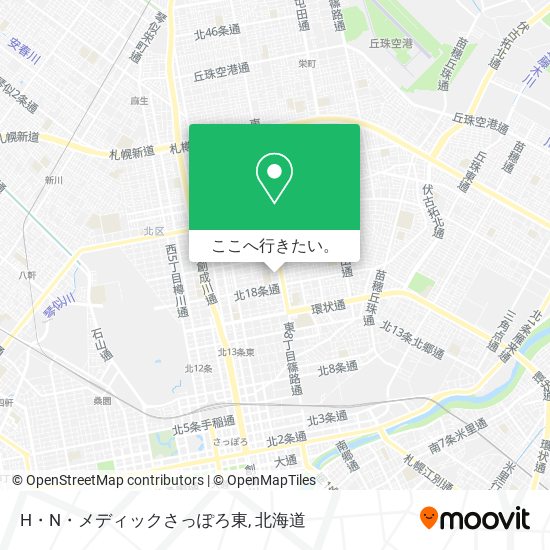 H・N・メディックさっぽろ東地図