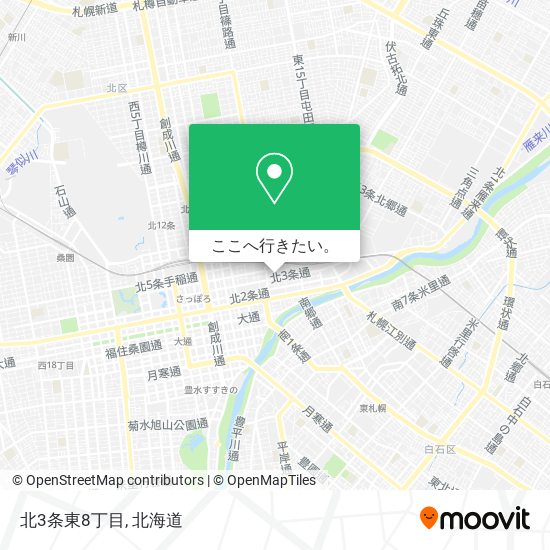 北3条東8丁目地図