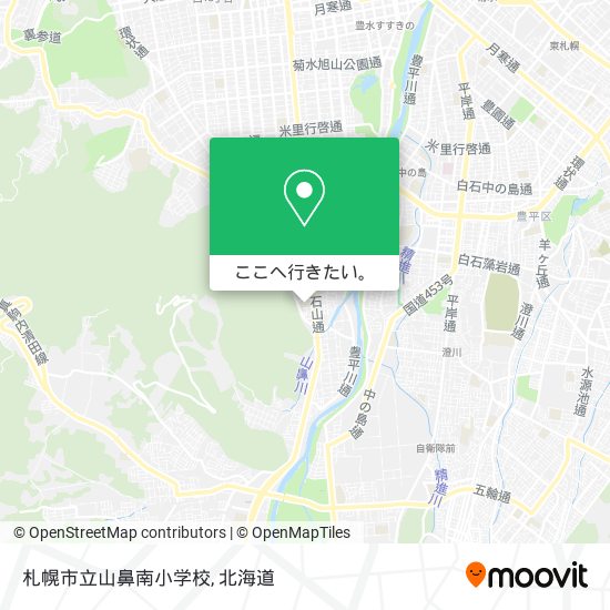 札幌市立山鼻南小学校地図