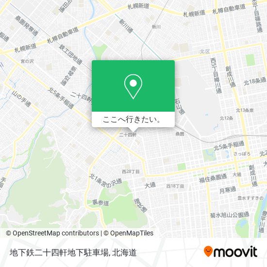 地下鉄二十四軒地下駐車場地図