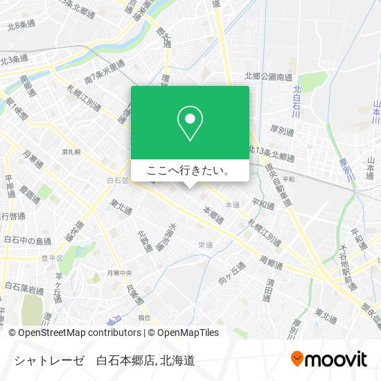 シャトレーゼ　白石本郷店地図