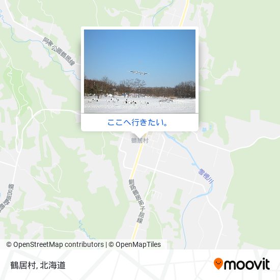 鶴居村地図