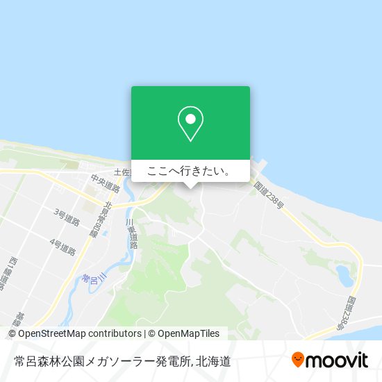 常呂森林公園メガソーラー発電所地図