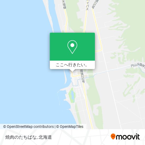 焼肉のたちばな地図