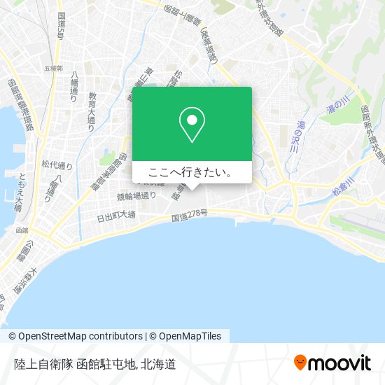 陸上自衛隊 函館駐屯地地図