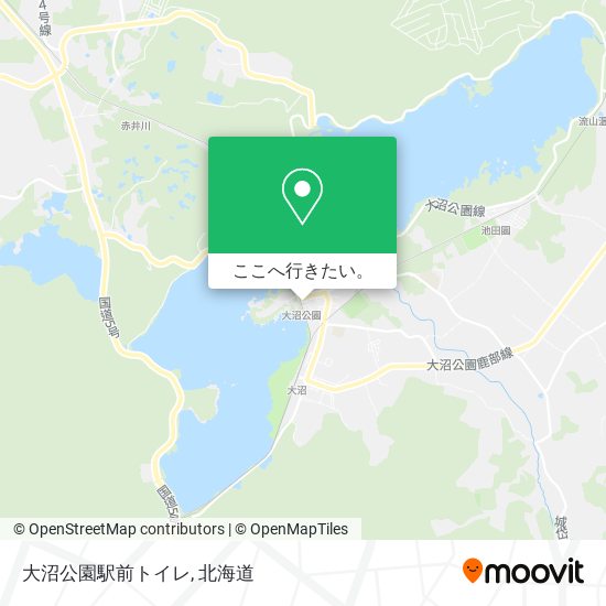 大沼公園駅前トイレ地図