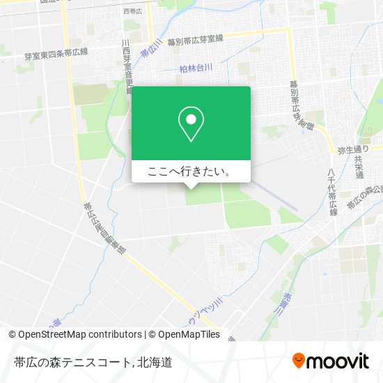 帯広の森テニスコート地図