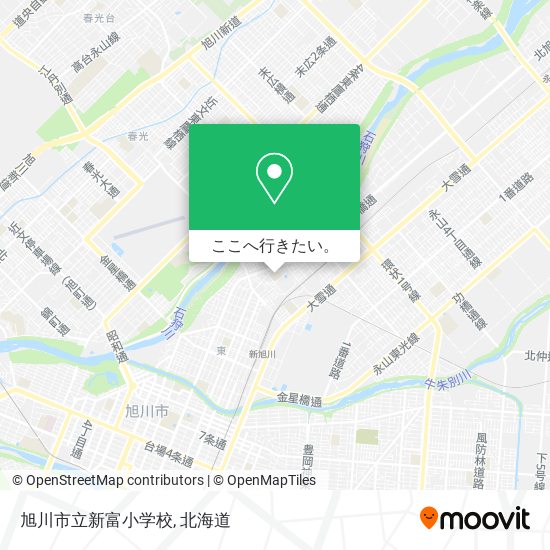 旭川市立新富小学校地図