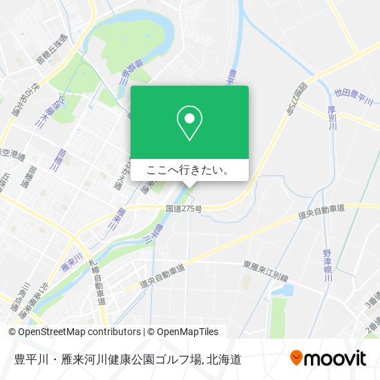 豊平川・雁来河川健康公園ゴルフ場地図