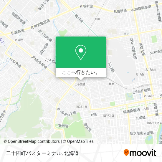 二十四軒バスターミナル地図