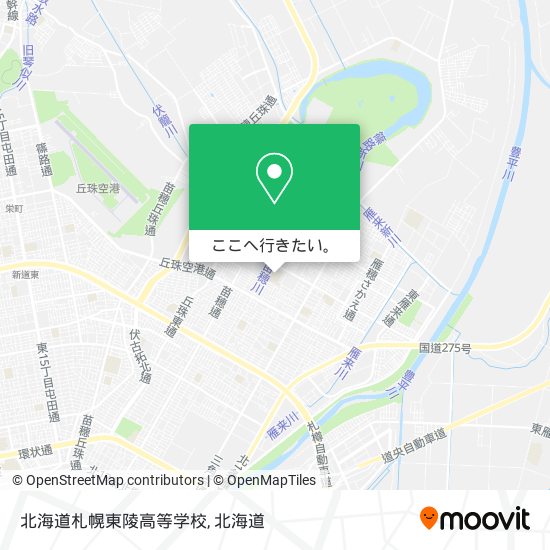 北海道札幌東陵高等学校地図