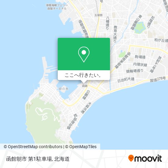函館朝市 第1駐車場地図