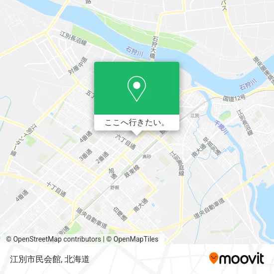 江別市民会館地図