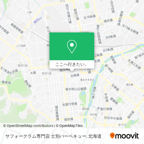 サフォークラム専門店 士別バーベキュー地図