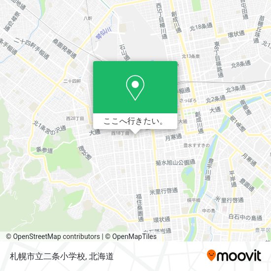 札幌市立二条小学校地図