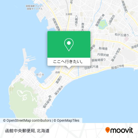 函館中央郵便局地図