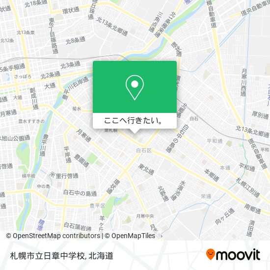 札幌市立日章中学校地図