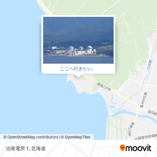 泊発電所 1地図