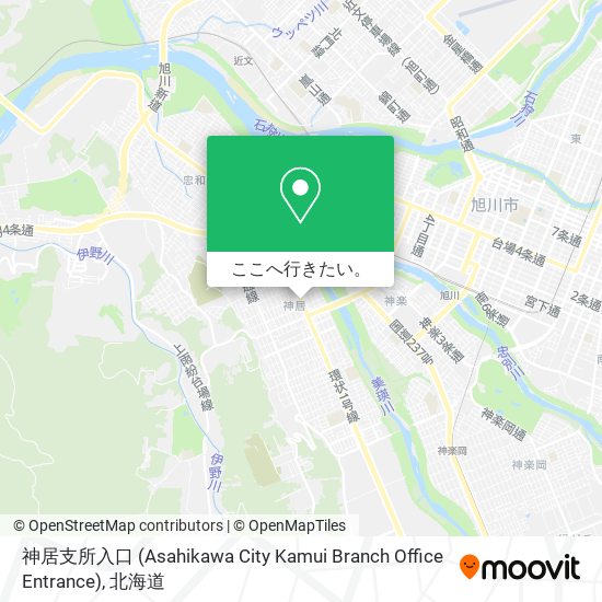 神居支所入口 (Asahikawa City Kamui Branch Office Entrance)地図