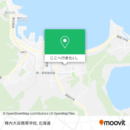 稚内大谷高等学校地図