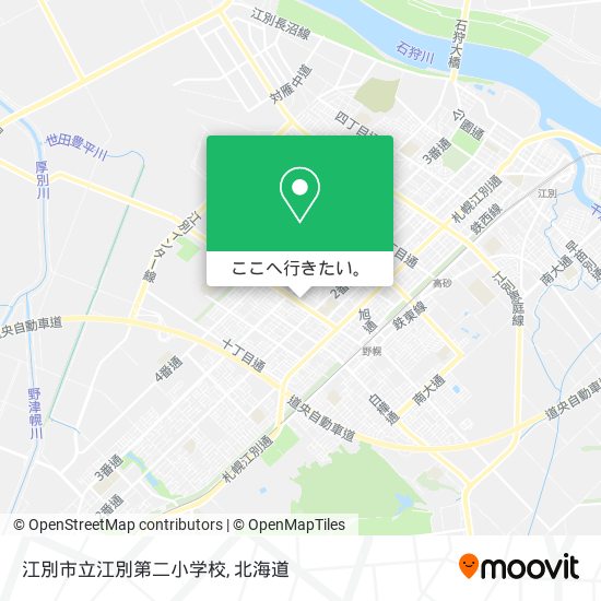 江別市立江別第二小学校地図