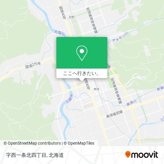 字西一条北四丁目地図