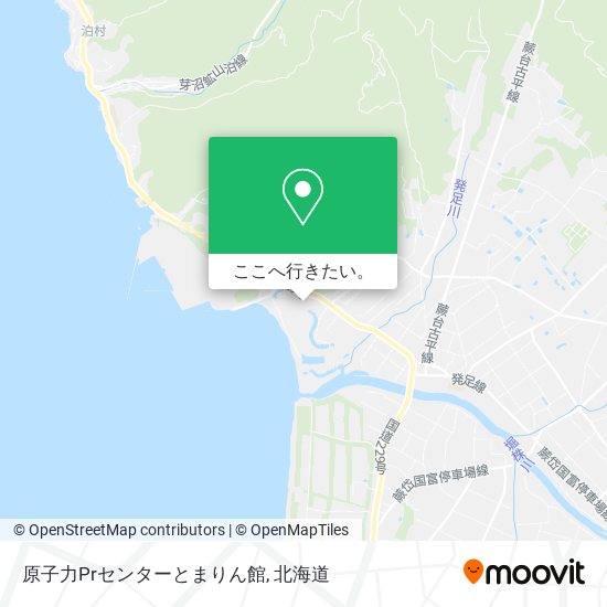 原子力Prセンターとまりん館地図