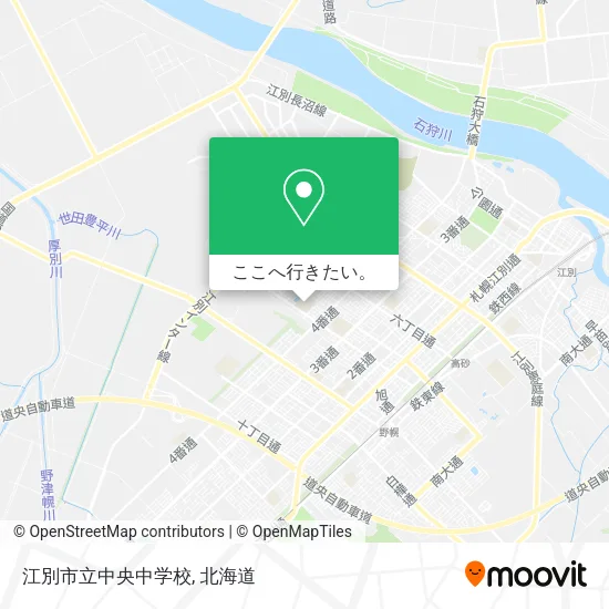 江別市立中央中学校地図