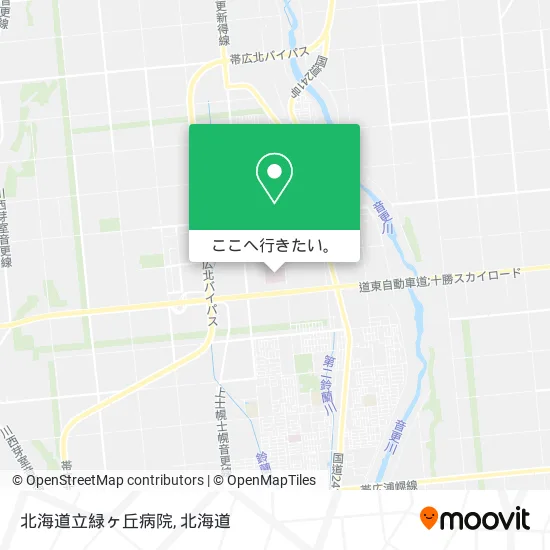 北海道立緑ヶ丘病院地図