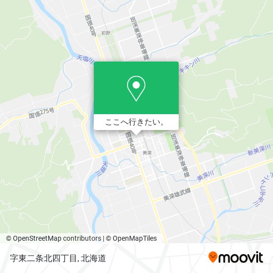 字東二条北四丁目地図