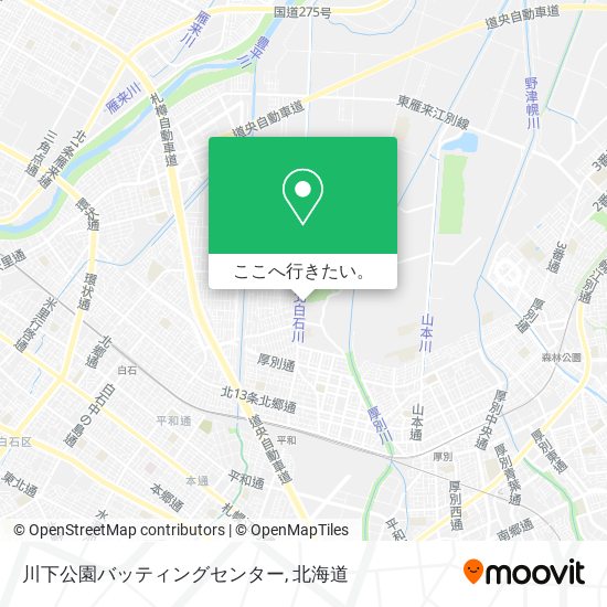 川下公園バッティングセンター地図