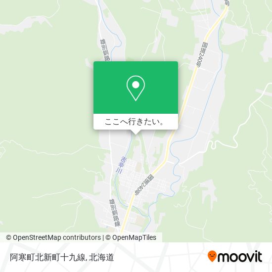 阿寒町北新町十九線地図