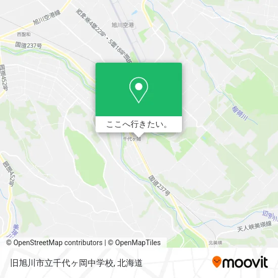 旧旭川市立千代ヶ岡中学校地図