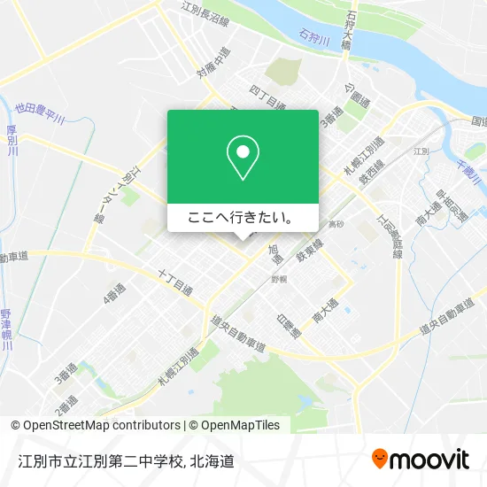 江別市立江別第二中学校地図
