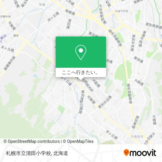 札幌市立清田小学校地図