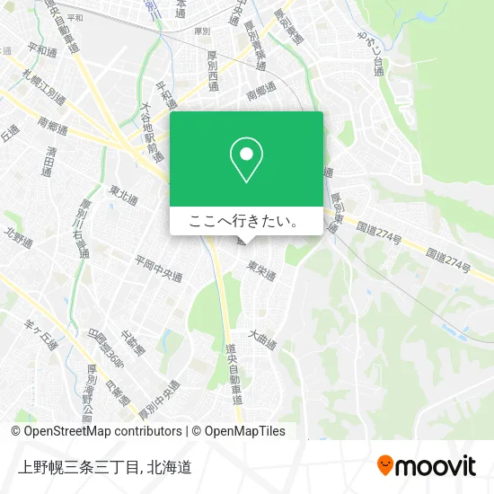 上野幌三条三丁目地図