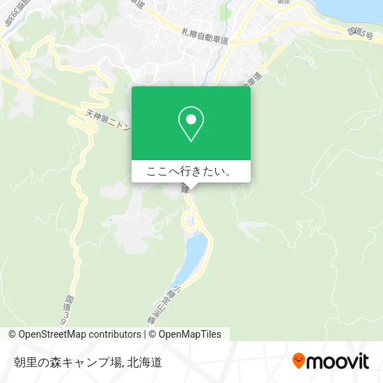 朝里の森キャンプ場地図