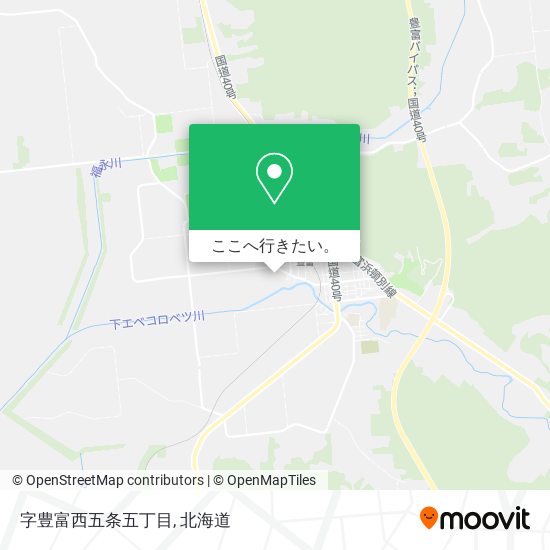 字豊富西五条五丁目地図