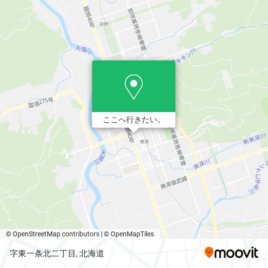 字東一条北二丁目地図