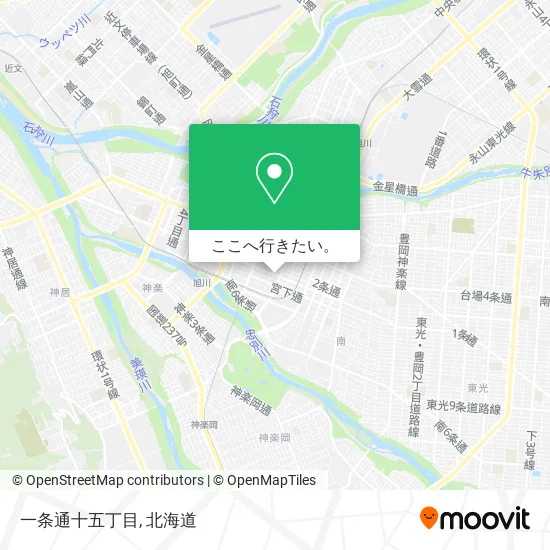 一条通十五丁目地図