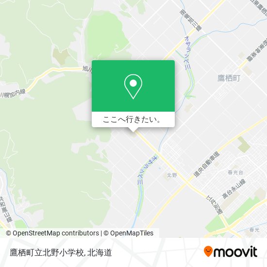 鷹栖町立北野小学校地図