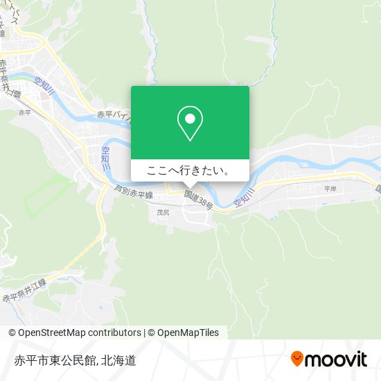 赤平市東公民館地図