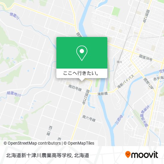 北海道新十津川農業高等学校地図