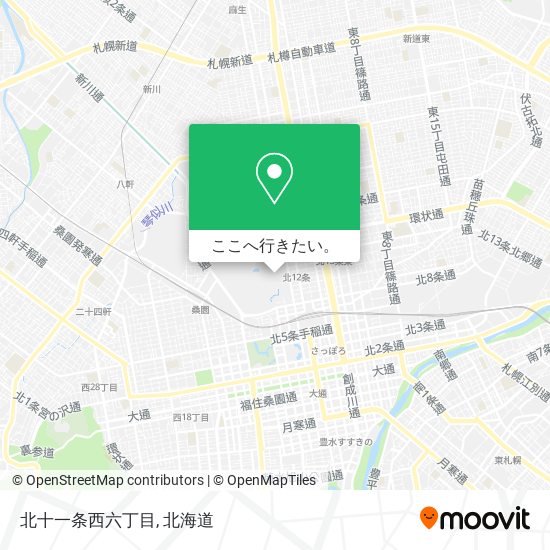 北十一条西六丁目地図