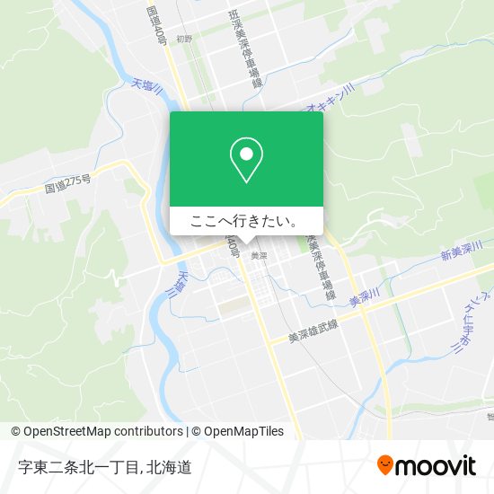 字東二条北一丁目地図