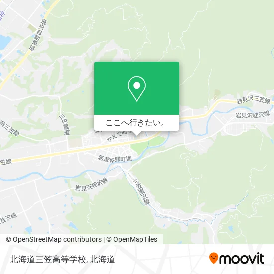 北海道三笠高等学校地図