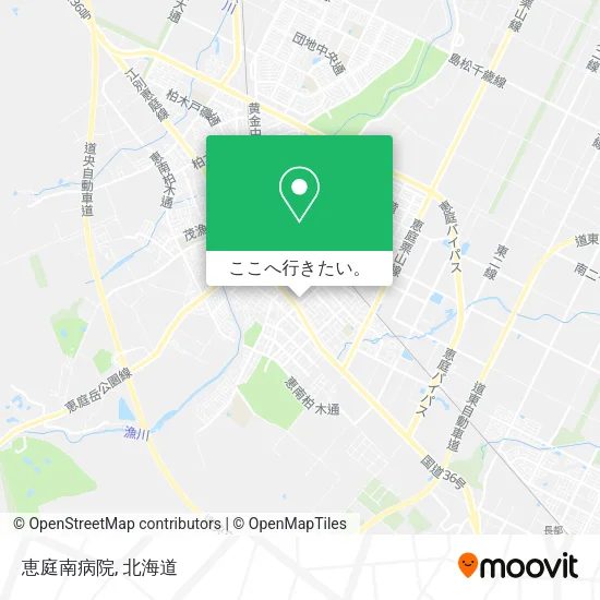 恵庭南病院地図