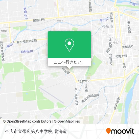 帯広市立帯広第八中学校地図