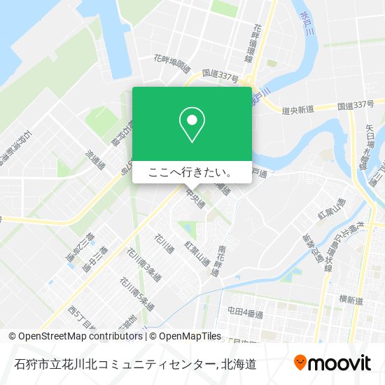 石狩市立花川北コミュニティセンター地図